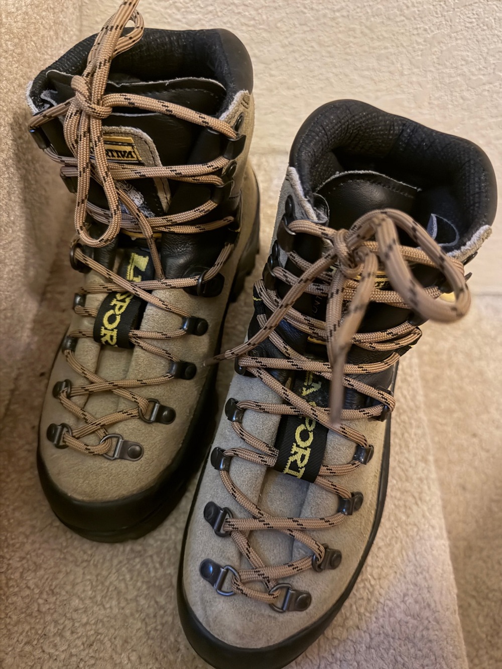 La Sportiva Tan & Black Women's Lace-Up Trekking Boots